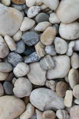 Pebble stones on coastline