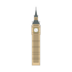 isolated Big Ben. Vector illustration