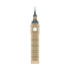 isolated Big Ben. Vector illustration