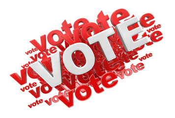 Vote. Image with clipping path