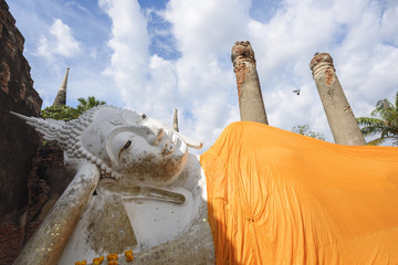 Wat yai chai mongkhon is a Buddhist temple in Ayutthaya, Thailand