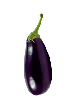  isolated black eggplant