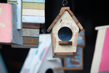 creative wooden bird house