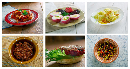 Food set American cuisine.