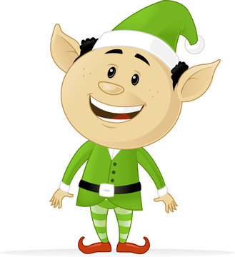 vector image of christmas elf.