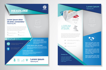 Vector Brochure Flyer design Layout template, size A4, Front page and back page, infographics. Easy to use and edit.