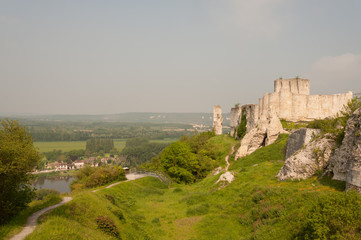 Fototapeta na wymiar Chateau Gaillard, ruined famous castle of Richard the Lionheart, Normandy