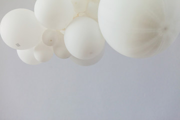 white balloons