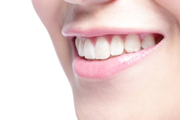 young woman health teeth