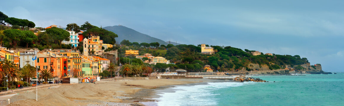 panorama coast of Celle Ligure, Italy