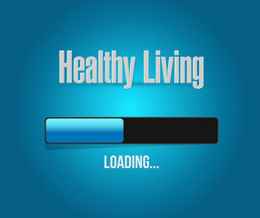 healthy living loading bar sign concept