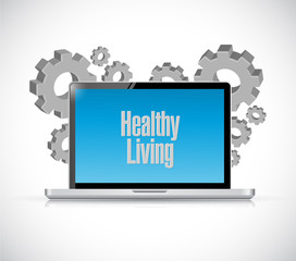 healthy living computer technology sign