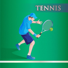 playing tennis vector