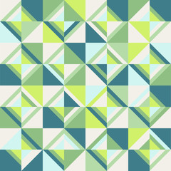 Colored triangles. Seamless pattern, lime palette