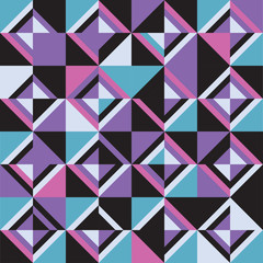 Colored triangles. Seamless pattern