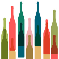 Bottles vector color