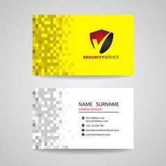 Business card Yellow digital  square square vector design