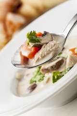 Thailändische Tom Kha Gai Suppe