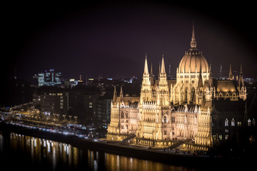 Fototapeta na wymiar Parliament building in Budapest, Hungary, Europe.