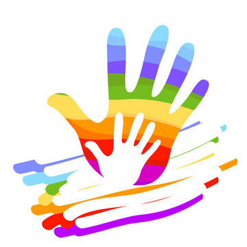 hand rainbow illustration