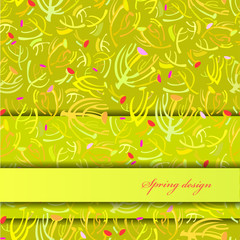 Green sprig background.