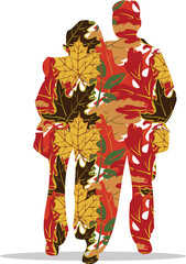 Obraz premium family silhouettes
