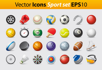 Vector Icons Sport Set - obrazy, fototapety, plakaty