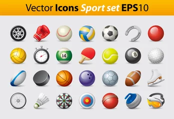 Fotobehang Vector Icons Sport Set © abdulsatarid