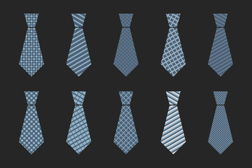 Set of 10 vector ties for your projects
