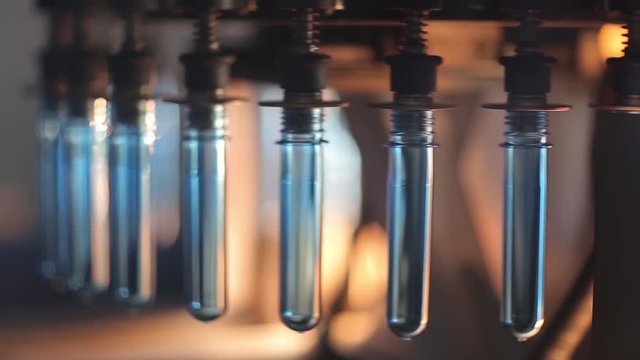 The production line of mineral water and carbonated drinks