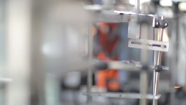 The production line of mineral water and carbonated drinks