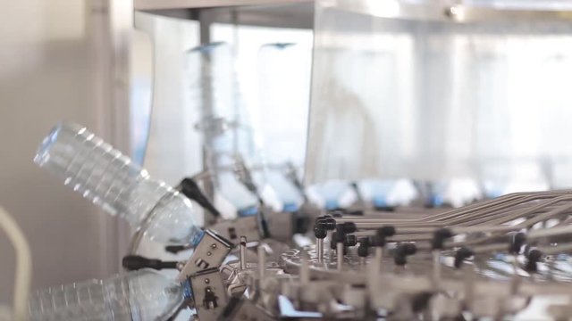 The production line of mineral water and carbonated drinks