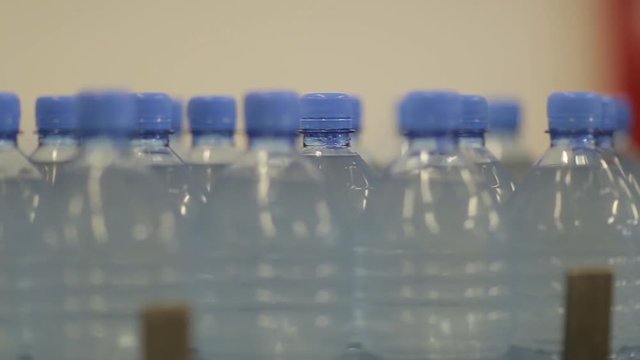The production line of mineral water and carbonated drinks