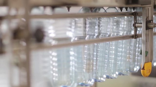 The production line of mineral water and carbonated drinks