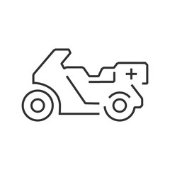 line icon motorcycle ambulance design