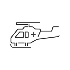 line icon ambulance helicopter icon