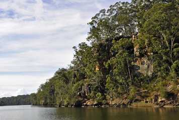 Fototapeta na wymiar scenery along the Shoalhaven River near Nowra, New South Wales, Australia