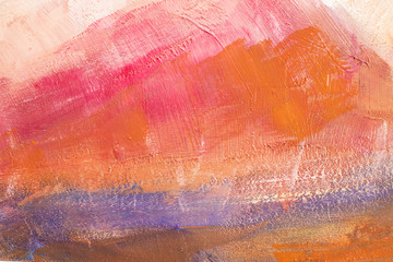 Color the canvas with oil paints