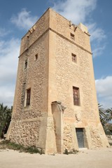 Fototapeta na wymiar Tower Vaillo in Elche, Spain