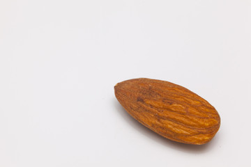 Detail of almond nut on the table