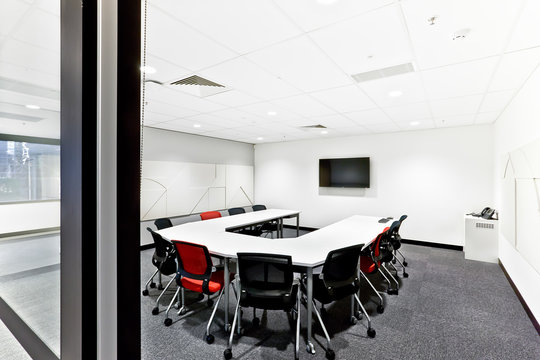 Entrance To A Modern Meeting Room With Door Post