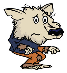 Fototapeta na wymiar cartoon werewolf