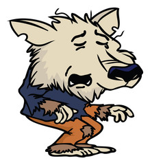 cartoon werewolf