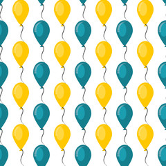 Balloons seamless pattern background