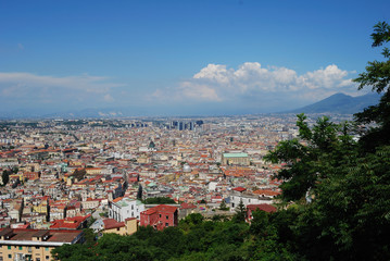 Fototapeta premium Veduta di Napoli e sul Vesuvio, Napoli 