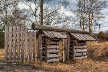 Wooden gate traditional rustic style