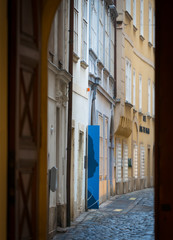 Old town street in Vienna, Austria, Europe