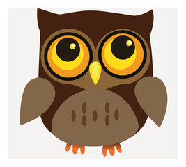 Cute Vector Collection of Bright Owls