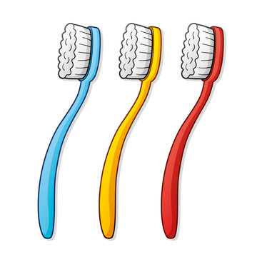 Toothbrushes in different colors.