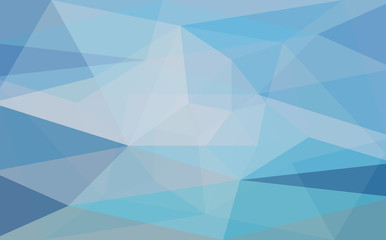 Fototapeta premium Blue abstract triangular low poly